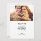 シンプルエレガント文字 |さん結婚ありがとう 招待状 (裏面)