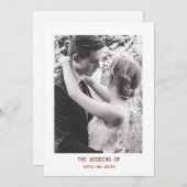 シンプルエレガント文字 | ウェディング 招待状 (正面/裏面)