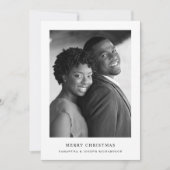 シンプルエレガント文字 |メリークリスマス シーズンカード (正面)