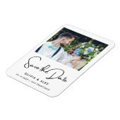 シンプルエレガント文字 |日付の保存 マグネット (左側)