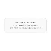 シンプルエレガント文字 |白黒 ラベル (正面)