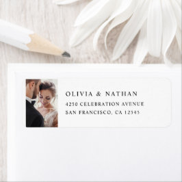 シンプルエレガント文字 |白黒 ラベル