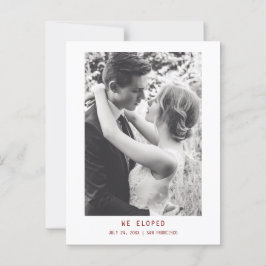 シンプルエレガント文字 |結婚のお知らせ ポストカード