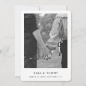 シンプルエレガント文字 | 結婚s セーブザデート (正面)