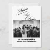 シンプルエレガント文字 | 結婚s 招待状 (正面)