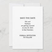 シンプルエレガント文字 | 結婚s 招待状 (裏面)