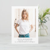 シンプルエレガント文字 | 2023卒業 招待状 (スタンド正面)