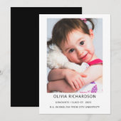 シンプルエレガント文字 | 2023卒業 招待状 (正面/裏面)