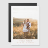 シンプルエレガント文字 | Boho日付を保存 マグネット招待状 (正面/裏面)