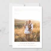 シンプルエレガント文字 | Boho日付を保存 マグネット招待状 (正面)