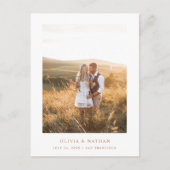 シンプルエレガント文字 | Boho日付を保存 案内ポストカード (正面)