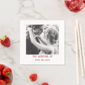 シンプルエレガント文字 | QRコー結婚ド スタンダードカクテルナプキン (インサイチュ)