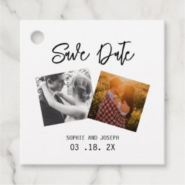 シンプルエレガント文字 | QRコー結婚ド フェイバータグ