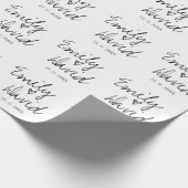 シンプルエレガント新郎名結婚前 ラッピングペーパー (角)