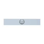 シンプルエレガント新郎新婦モノグラム 招待状ベリーバンド (フラット)