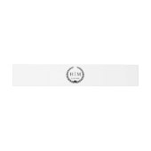 シンプルエレガント新郎新婦モノグラム 招待状ベリーバンド (フラット)