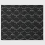 シンプルエレガント新郎氏結婚 ラッピングペーパー (フラット)