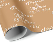 シンプルエレガント新郎氏結婚 ラッピングペーパー (ロールコーナー)