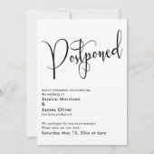 シンプルエレガント更新が延期され結婚たカード 招待状 (正面)