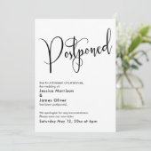 シンプルエレガント更新が延期され結婚たカード 招待状 (スタンド正面)