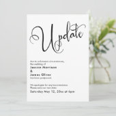 シンプルエレガント更新が延期され結婚たカード 招待状 (スタンド正面)