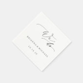 シンプルエレガント書我々の結婚行う スタンダードカクテルナプキン (角)