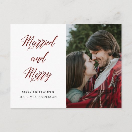 シンプルエレガント書結婚したと写メリー真 ポストカード (正面)