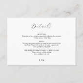 シンプルエレガント書結婚のエンクロージャカード エンクロージャーカード (正面)