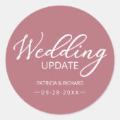 シンプルエレガント書結婚の更新 ラウンドシール (正面)