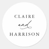 シンプルエレガント書結婚の ラウンドシール (正面)