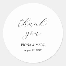 シンプルエレガント書結婚シール ラウンドシール