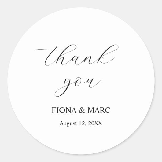シンプルエレガント書結婚シール ラウンドシール (正面)