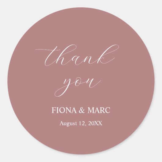 シンプルエレガント書結婚シール ラウンドシール (正面)