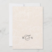 シンプルエレガント書結婚文字 招待状 (裏面)