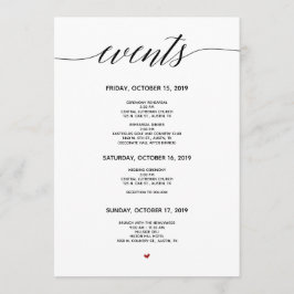 シンプルエレガント書結婚旅程カード プログラム