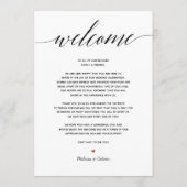 シンプルエレガント書結婚旅程カード プログラム (裏面)