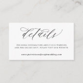 シンプルエレガント書結婚詳細 エンクロージャーカード (正面)