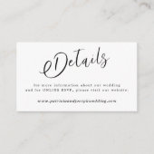 シンプルエレガント書結婚詳細 エンクロージャーカード (正面)