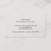 シンプルエレガント木ミニマリスト 名刺 (裏面)