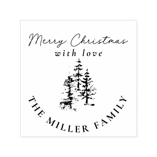 シンプルエレガント木 | 松 セルフインキングスタンプ (デザイン)