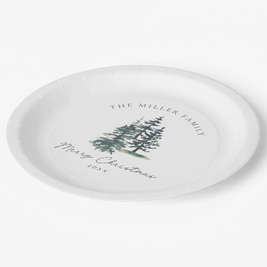 シンプルエレガント木 | 松 ペーパープレート (アングル)