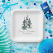 シンプルエレガント木 | 松 ペーパープレート (パーティー)