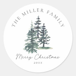 シンプルエレガント木 | 松 ラウンドシール