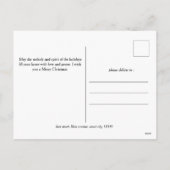 シンプルエレガント松の木2 photo Christmas family シーズンポストカード (裏面)