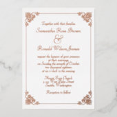 シンプルエレガント枠箔結婚式招待状 箔招待状 (正面)