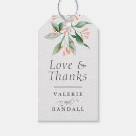 シンプルエレガント植物学結婚の御厚意 ギフトタグ