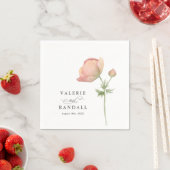 シンプルエレガント植物学結婚薬 スタンダードカクテルナプキン (インサイチュ)