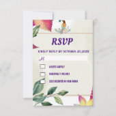 シンプルエレガント植物学 出欠カード (正面)