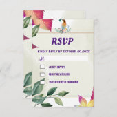 シンプルエレガント植物学 出欠カード (正面/裏面)