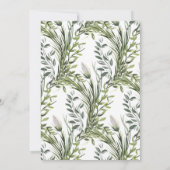 シンプルエレガント植物緑の誕生日ディナー 招待状 (裏面)
